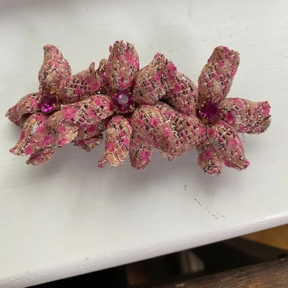 Jennifer Behr  Pink Embellished Hair Barrette main image 4